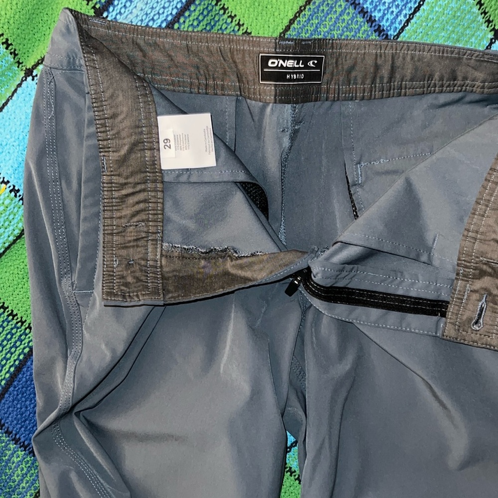 NWOT Men’s O’Neill Hybrid shorts blue surf day night shorts size 29